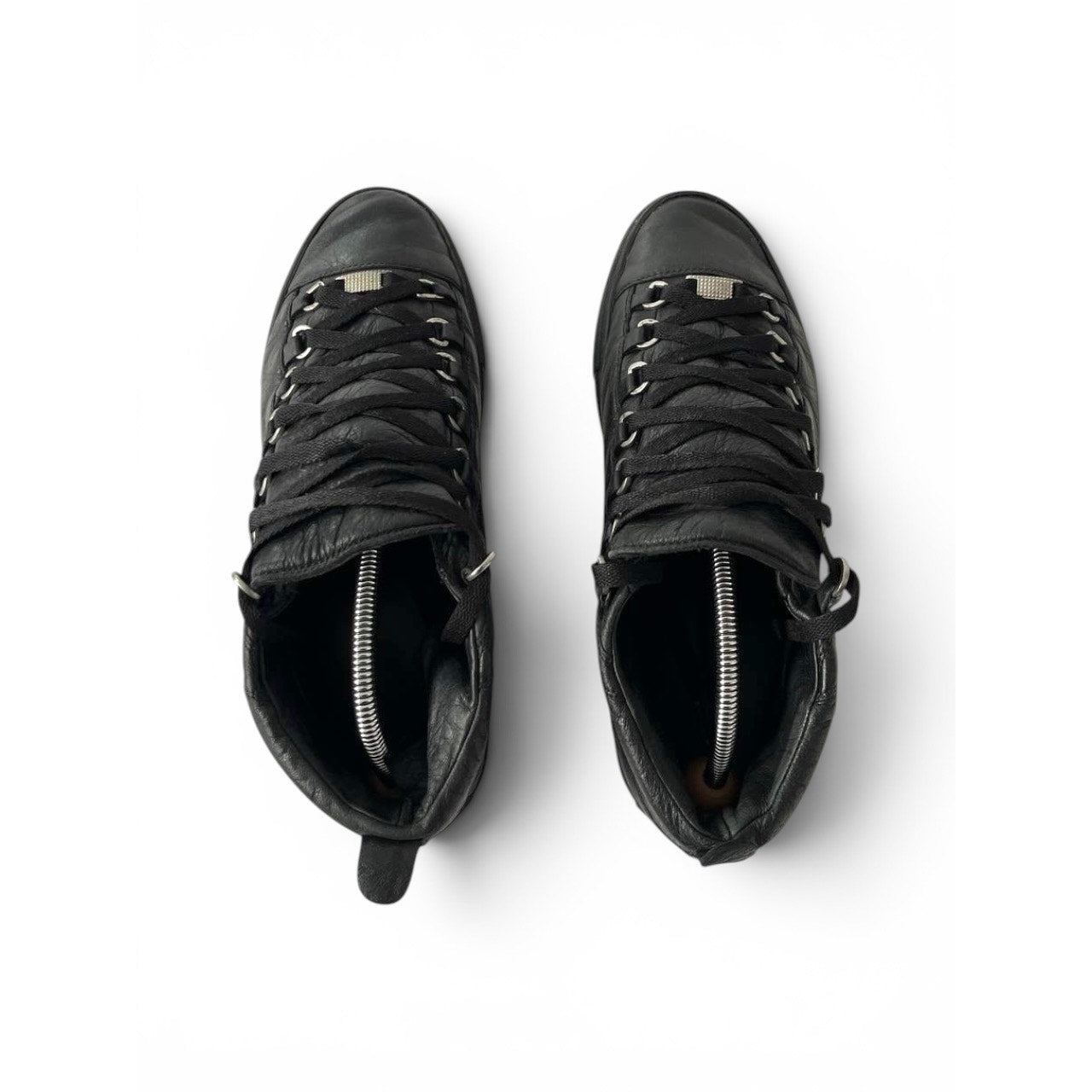 Balenciaga Arena Mid Sneakers Black Leather