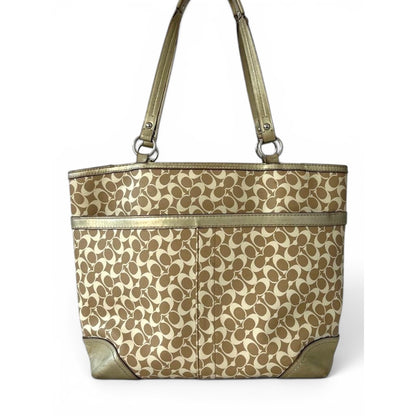 Coach Signature Stripe Tote Bag