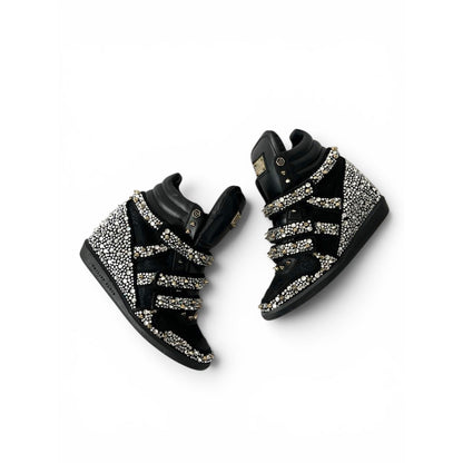 Philipp Plein Crystal Wedge Sneakers