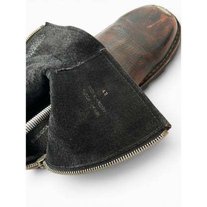 Diesel Leather Zip Boots