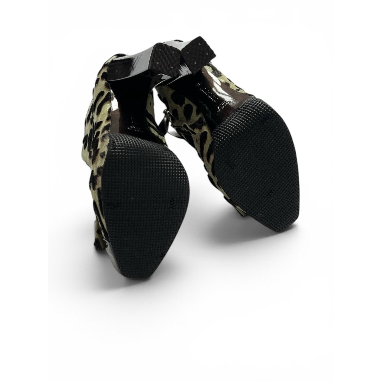 Roberto Cavalli Leopard Pony Hair Platform Ankle Boots