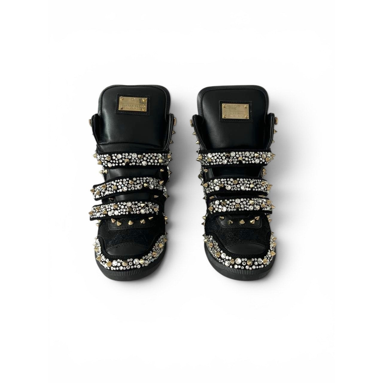 Philipp Plein Crystal Wedge Sneakers