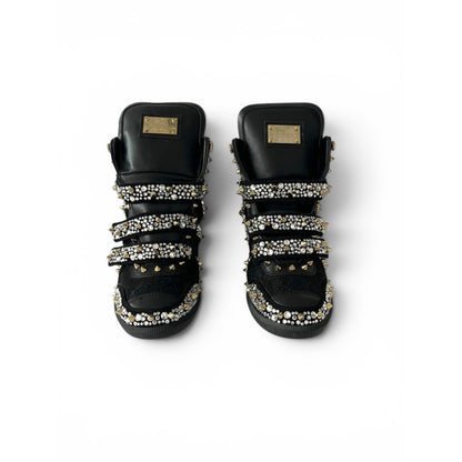 Philipp Plein Crystal Wedge Sneakers
