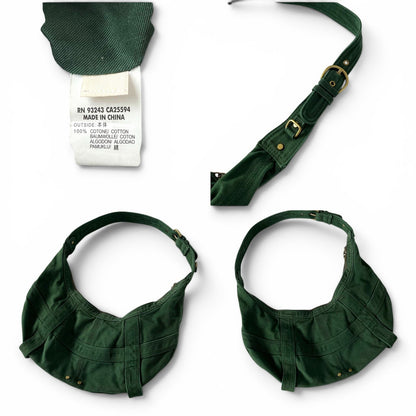 Diesel Green Canvas Shoulder Bag