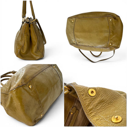 Prada Vitello Shine Shopping Tote Bag