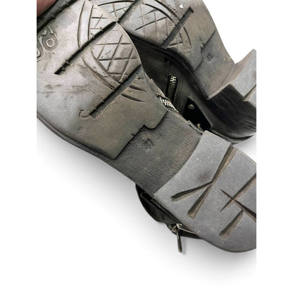 A.S.98 Vintage Distressed Leather Ankle Boots