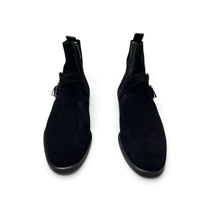 Giuseppe Zanotti Suede Buckle Ankle Boots