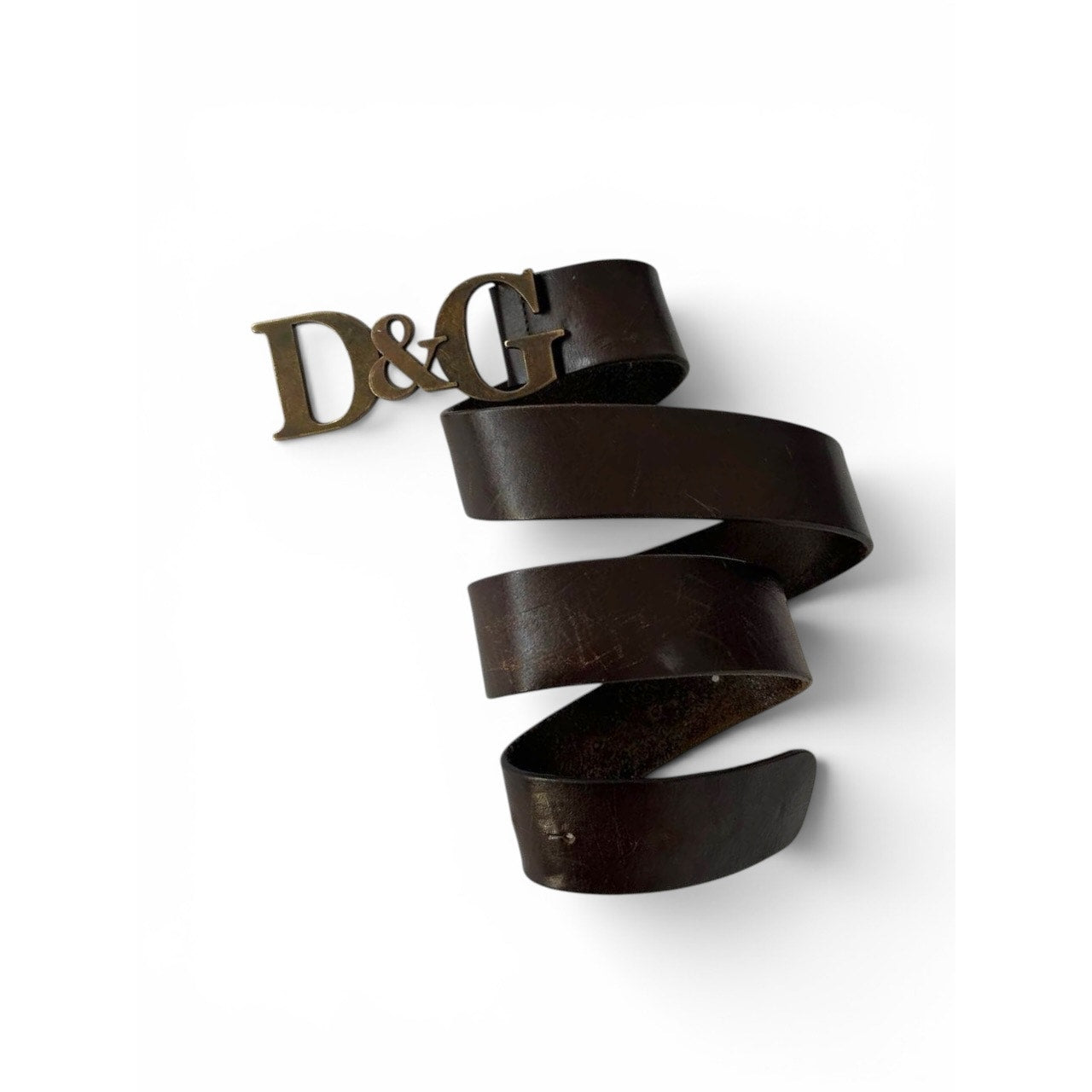 Dolce & Gabbana D&G Logo Leather Belt