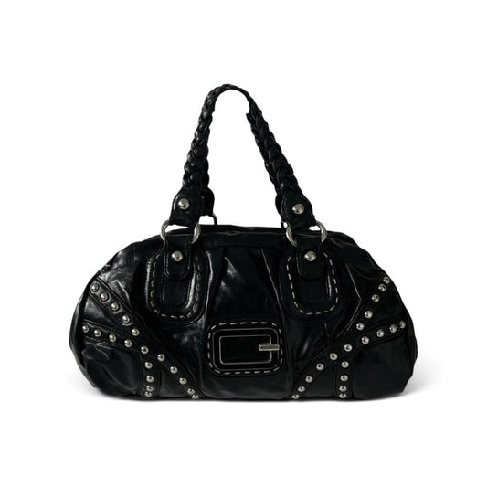 Guess Black Leather Studded Handbag
