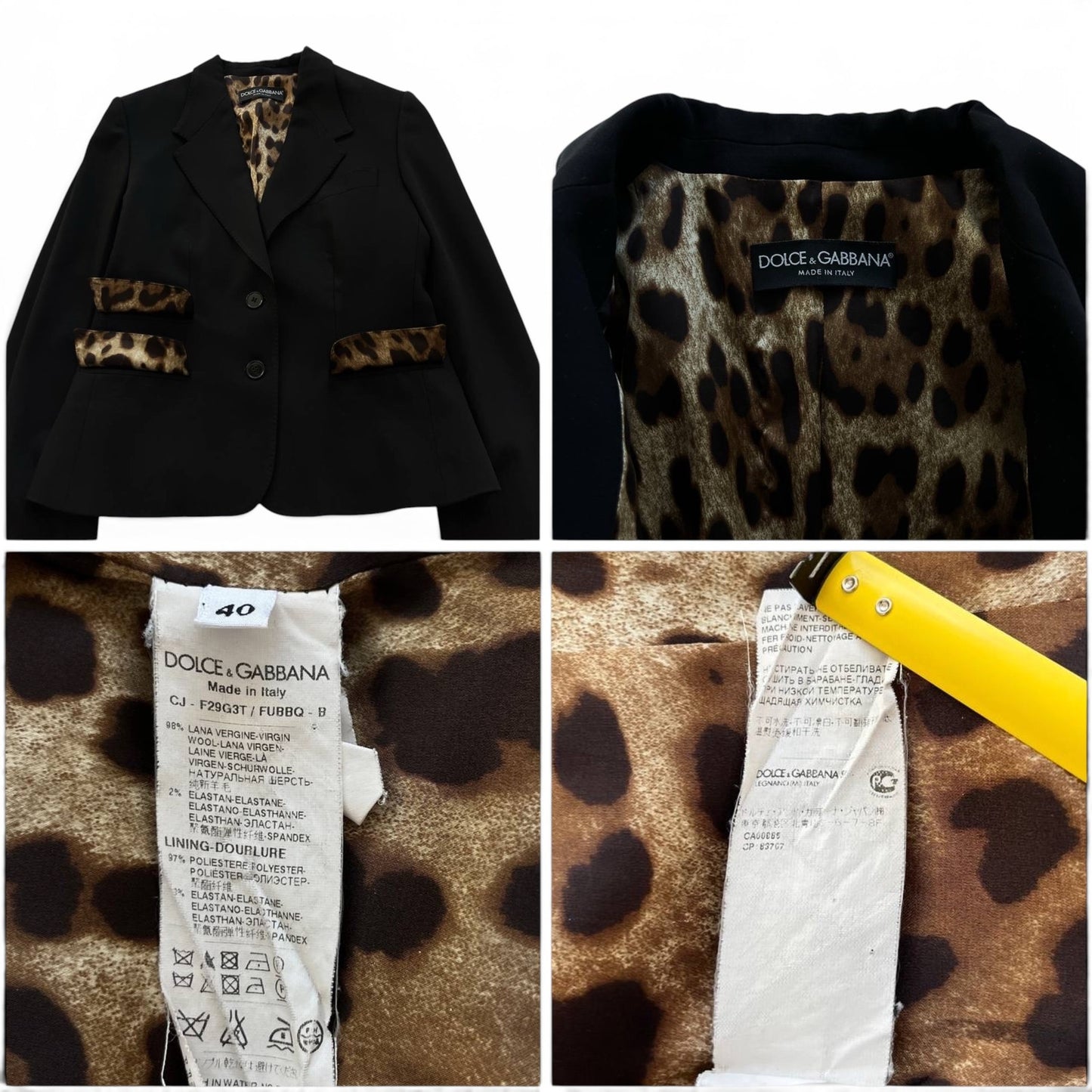 Dolce & Gabbana Cropped Wool Blazer