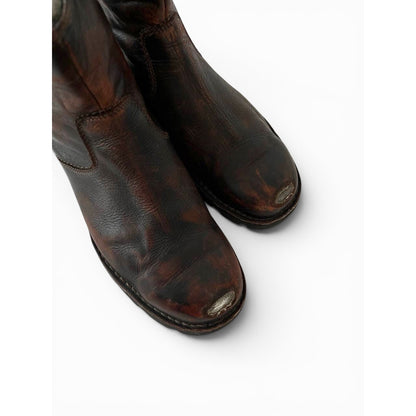 Diesel Leather Zip Boots
