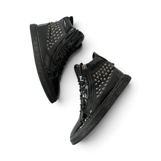 Giuseppe Zanotti Patent High Sneakers Studded Double Zip