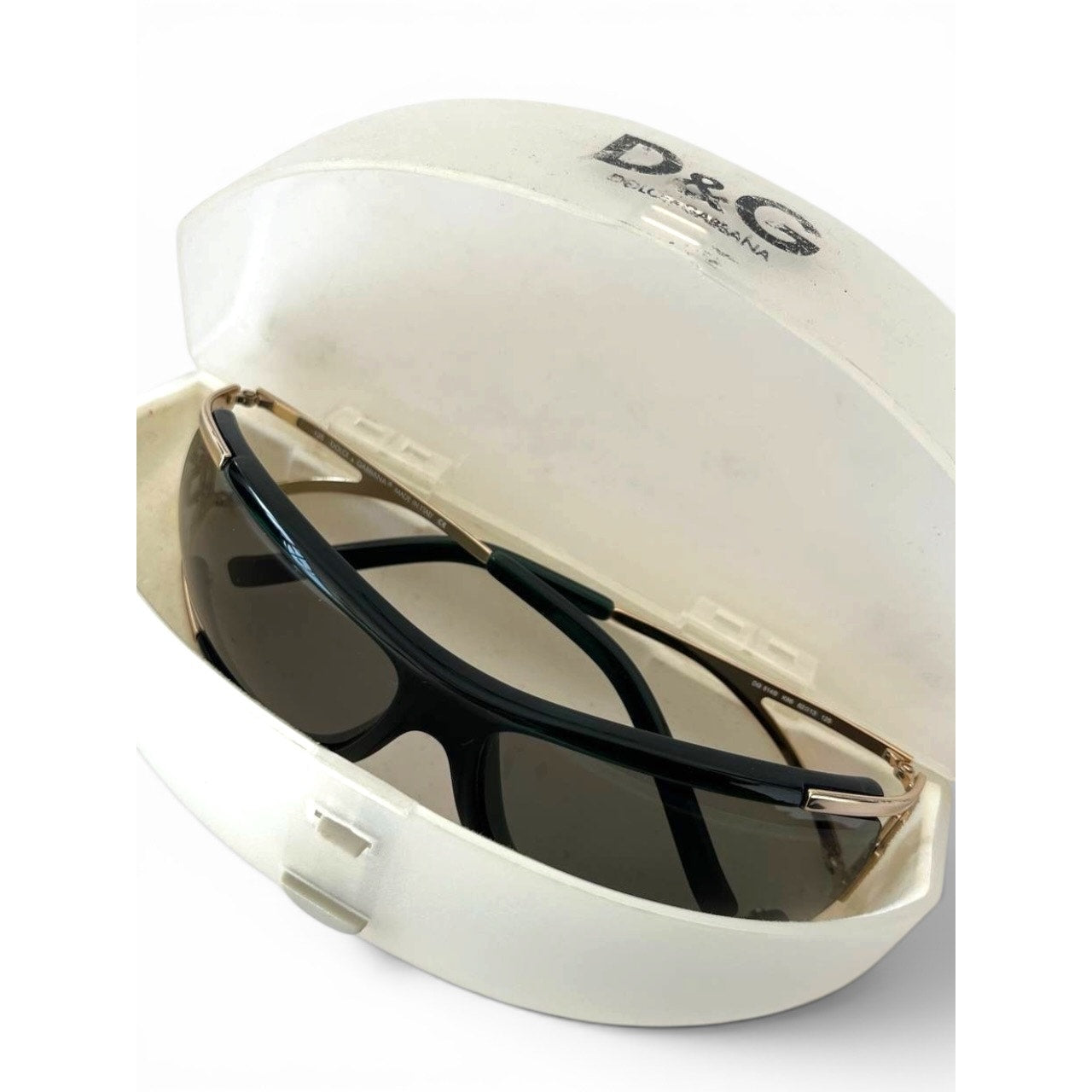 Dolce & Gabbana "DG" Logo Shield Sunglasses
