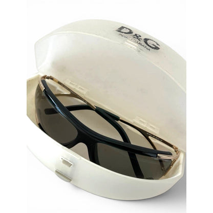 Dolce & Gabbana "DG" Logo Shield Sunglasses