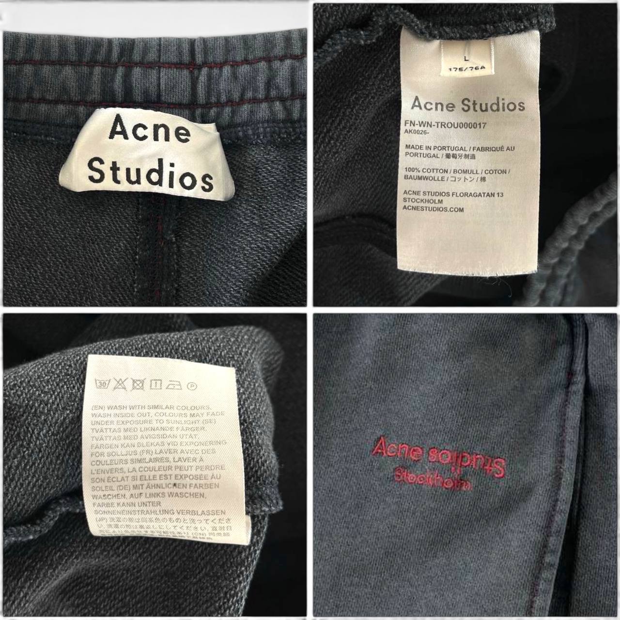 Acne Studios Washed Wide-Leg Sweatpants