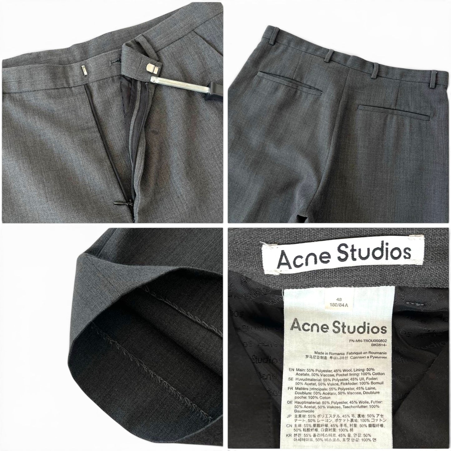 Acne Studios Wide Leg Trousers