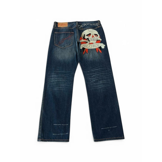 Ed Hardy “Death or Glory” Denim Jeans