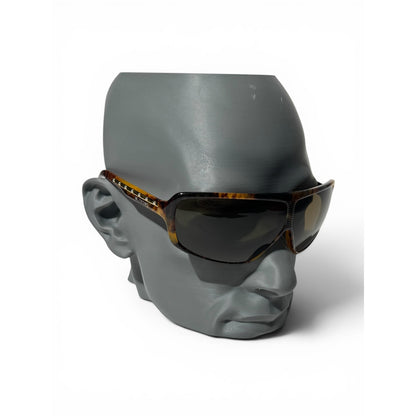 Valentino Crystal Temple Shield Sunglasses