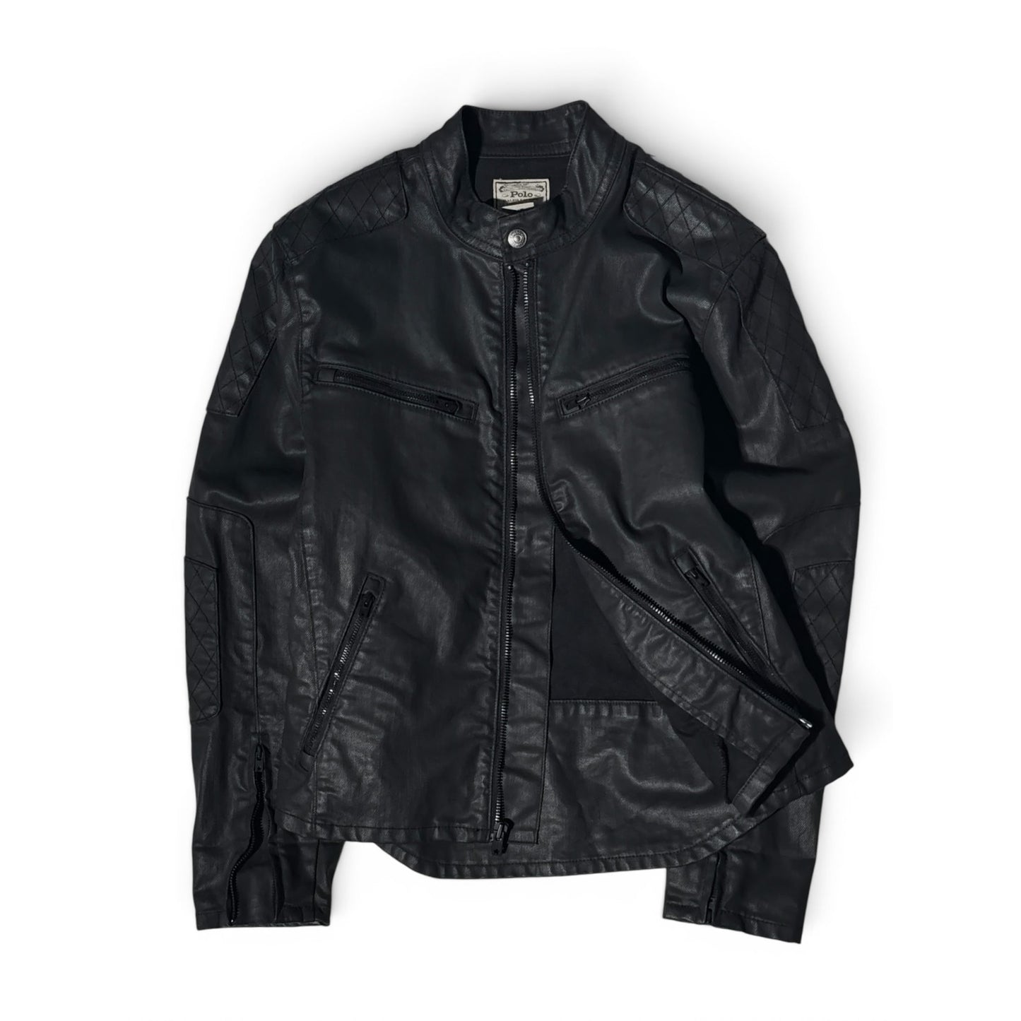 Polo Ralph Lauren Quilted Moto Jacket Black Women