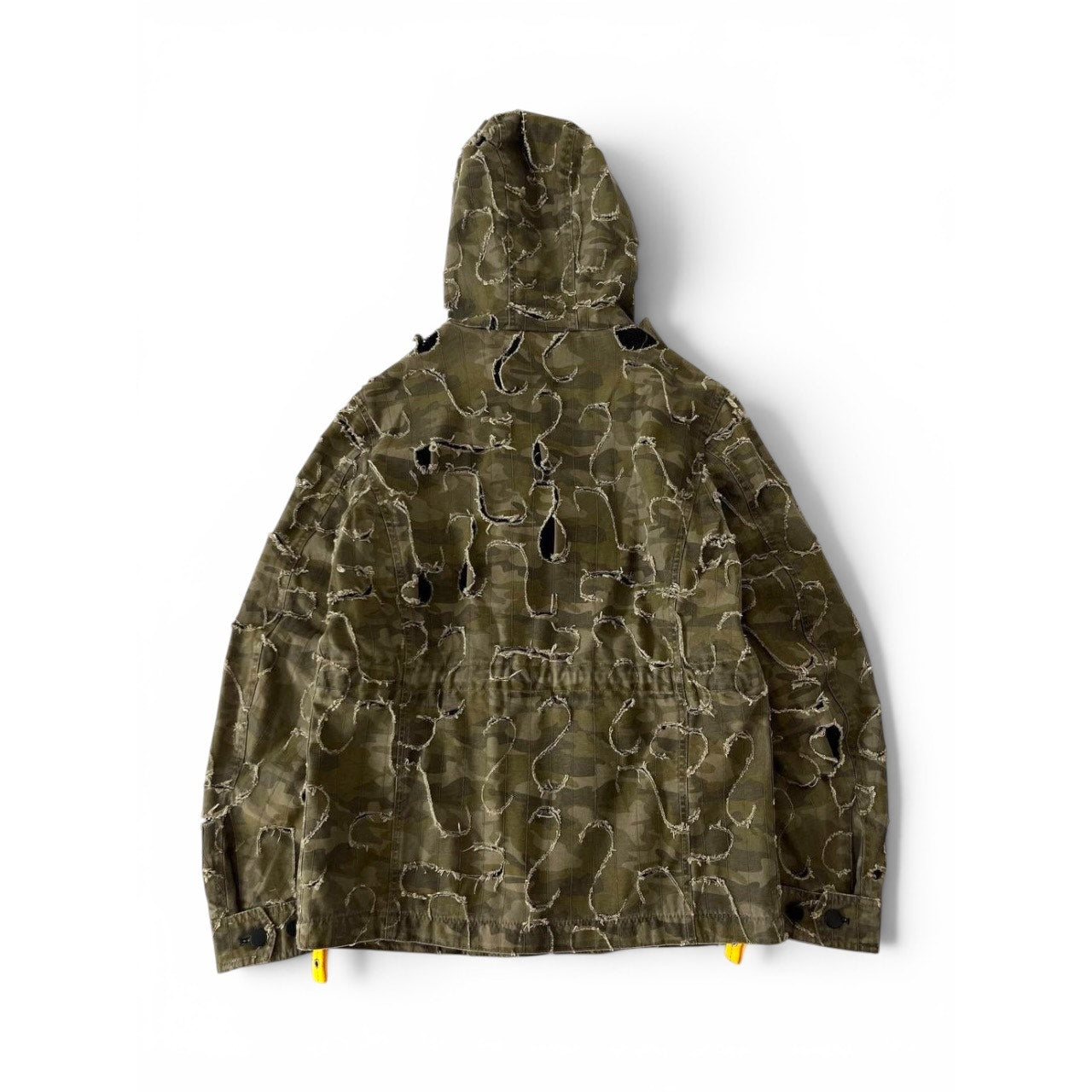 2010 Diesel Khaki Jacket Nylon J-Laser Cut Distressed
