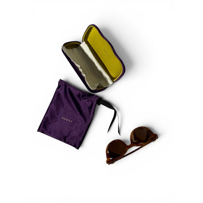 Gucci Oval Tortoise Sunglasses