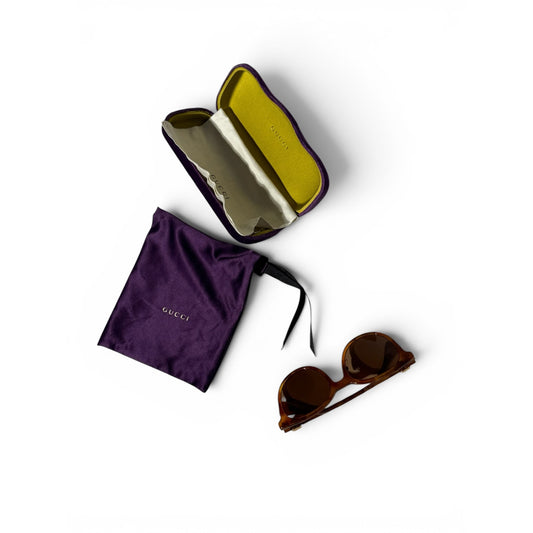 Gucci Oval Tortoise Sunglasses