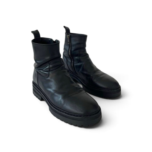 Ann Demeulemeester Black Leather Ankle Boots