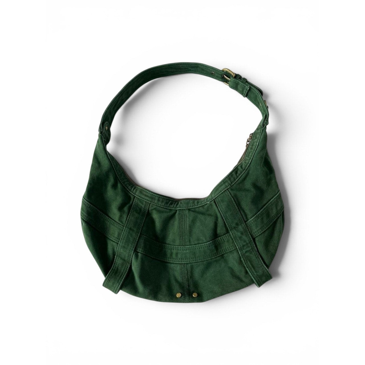Diesel Green Canvas Shoulder Bag