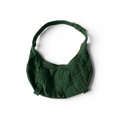 Diesel Green Canvas Shoulder Bag