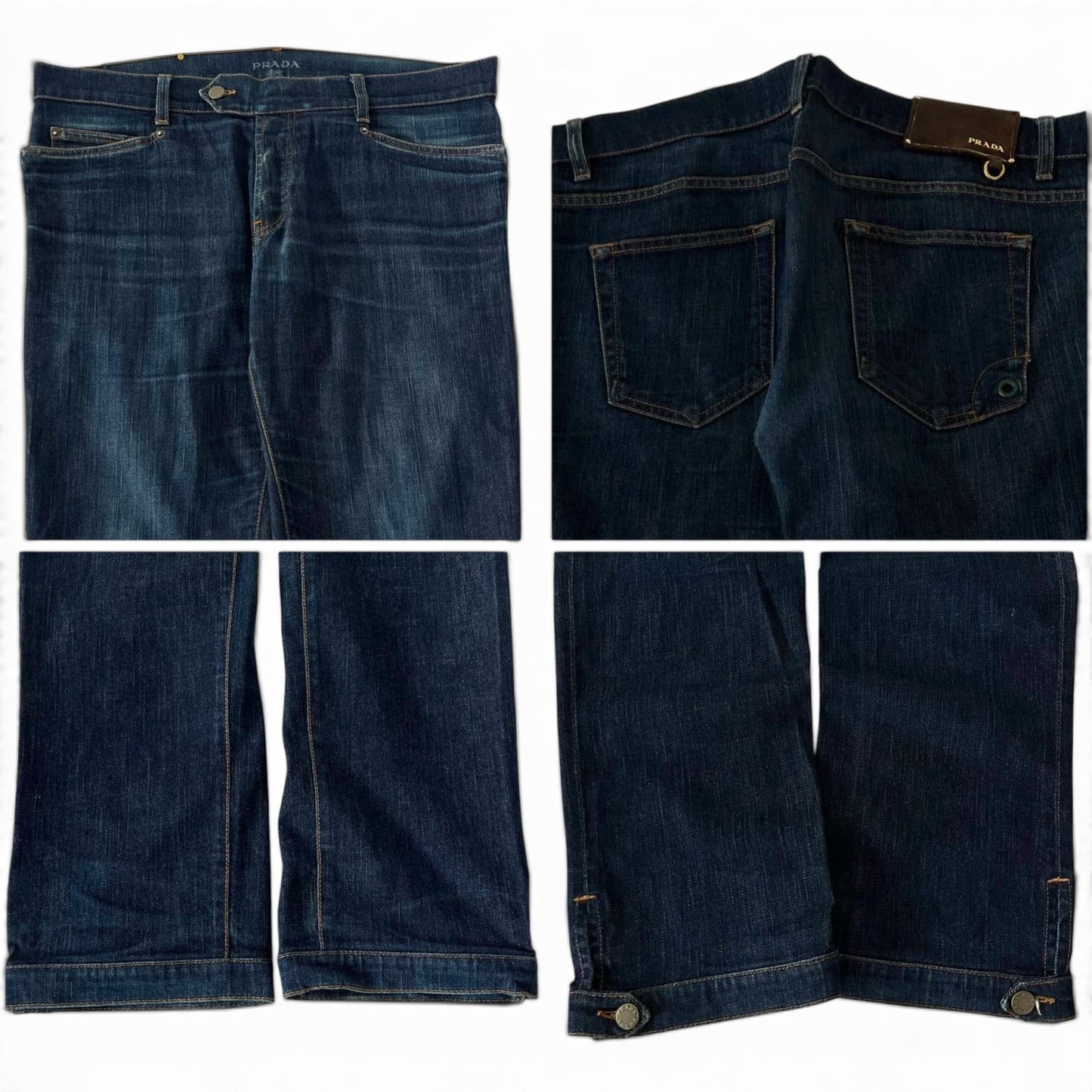 Prada Wide Leg Denim Jeans