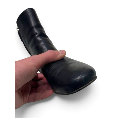 Prada Leather Buckle Ankle Boots