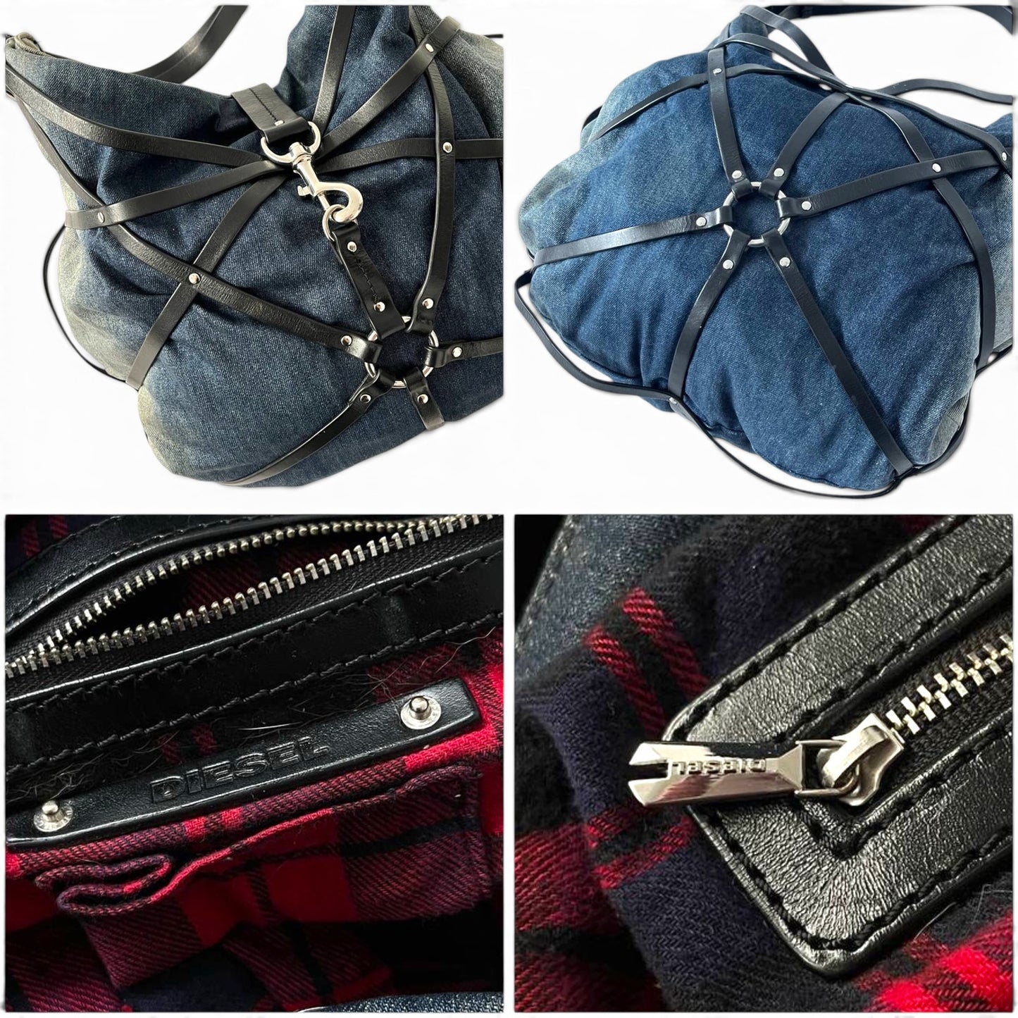 Diesel Denim Harness Shoulder Bag