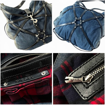 Diesel Denim Harness Shoulder Bag