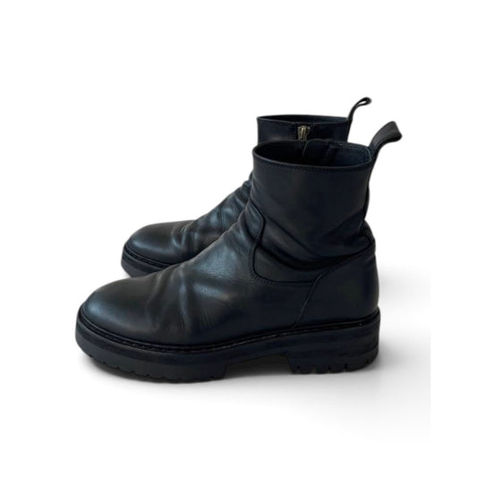 Ann Demeulemeester Black Leather Ankle Boots