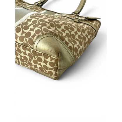 Coach Signature Stripe Tote Bag