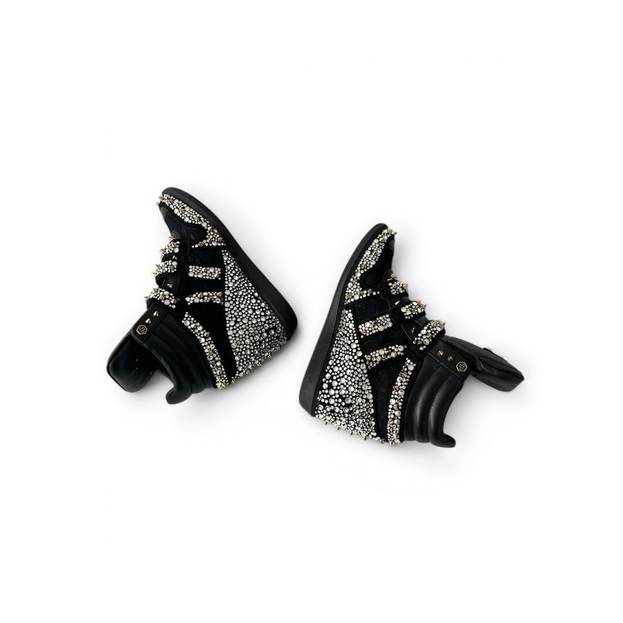 Philipp Plein Crystal Wedge Sneakers