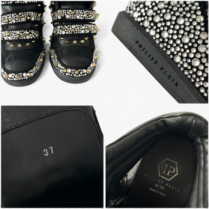 Philipp Plein Crystal Wedge Sneakers