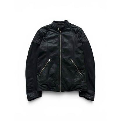 Diesel Leather Biker Jacket Black