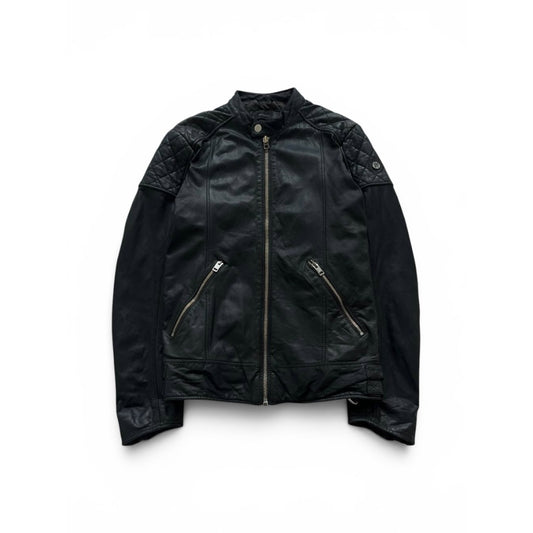 Diesel Leather Biker Jacket Black