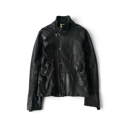 Diesel Black Leather Biker Jacket