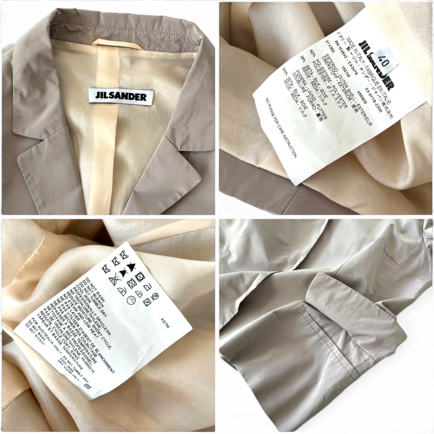 Jil Sander Lightweight Blend Blazer Jacket