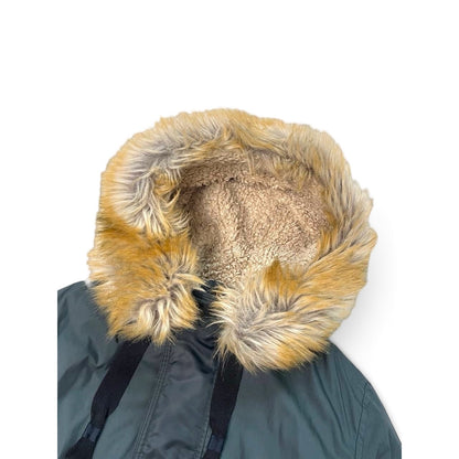 Diesel Men’s Fur Hood Bomber Jacket