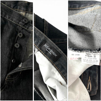 Yves Saint Laurent Wide Leg Denim Jeans