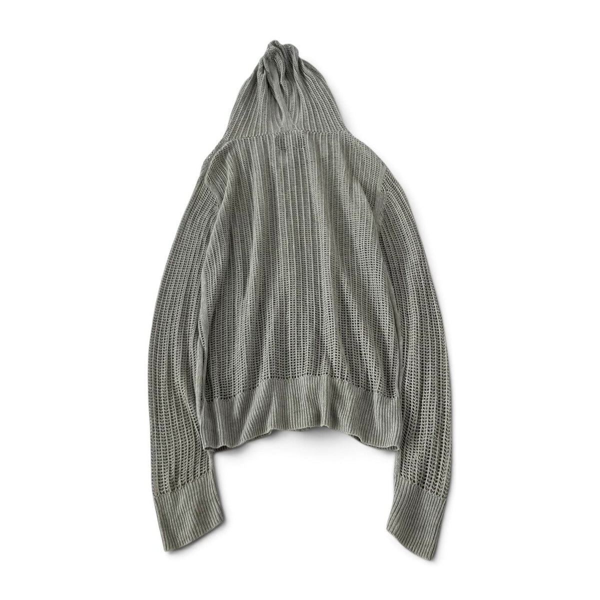 AllSaints Grid Viscose Zip Hoody Open Knit Cardigan