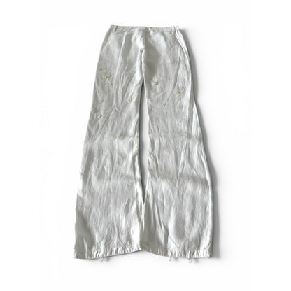 Dirk Bikkembergs Linen Button Detail Pants