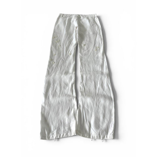 Dirk Bikkembergs Linen Button Detail Pants