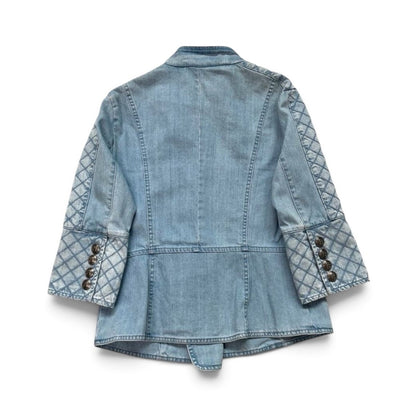 Pierre Balmain Denim Military Jacket Made in Italy