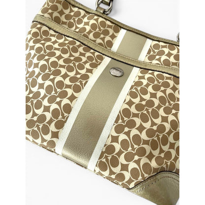 Coach Signature Stripe Tote Bag