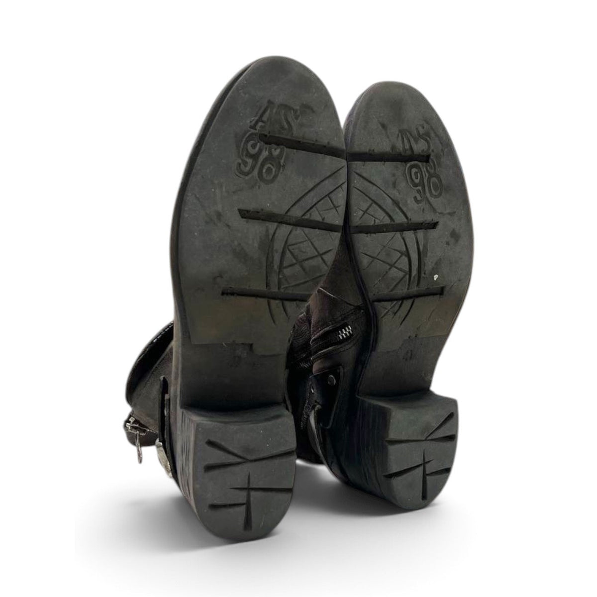 A.S.98 Vintage Distressed Leather Ankle Boots