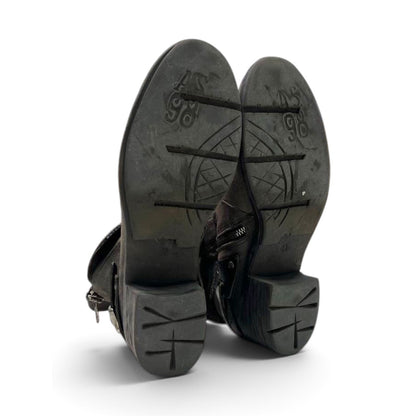 A.S.98 Vintage Distressed Leather Ankle Boots